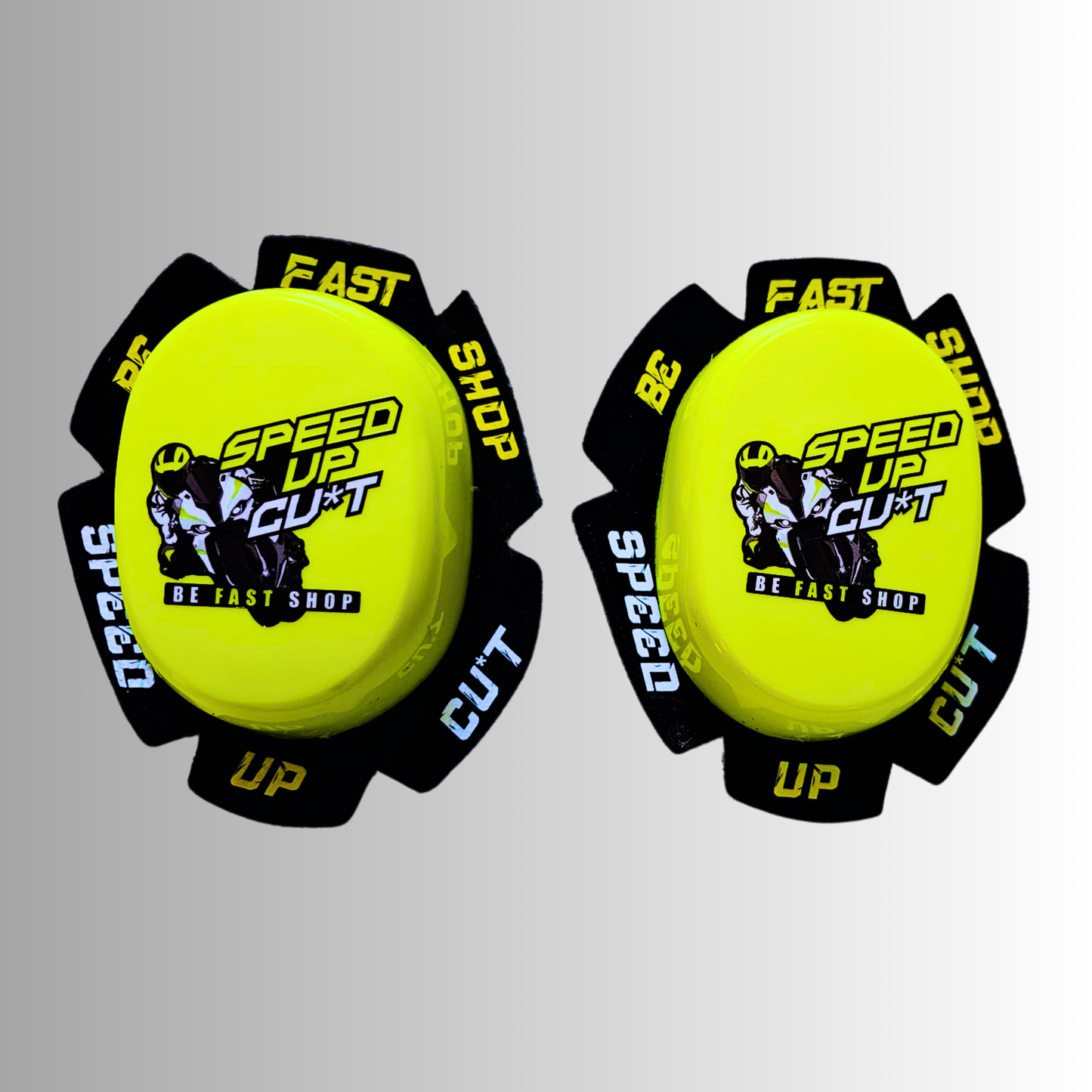 Plastic Knee Sliders - SPEED UP CU*T - BE FAST SHOP ( standard velcro )
