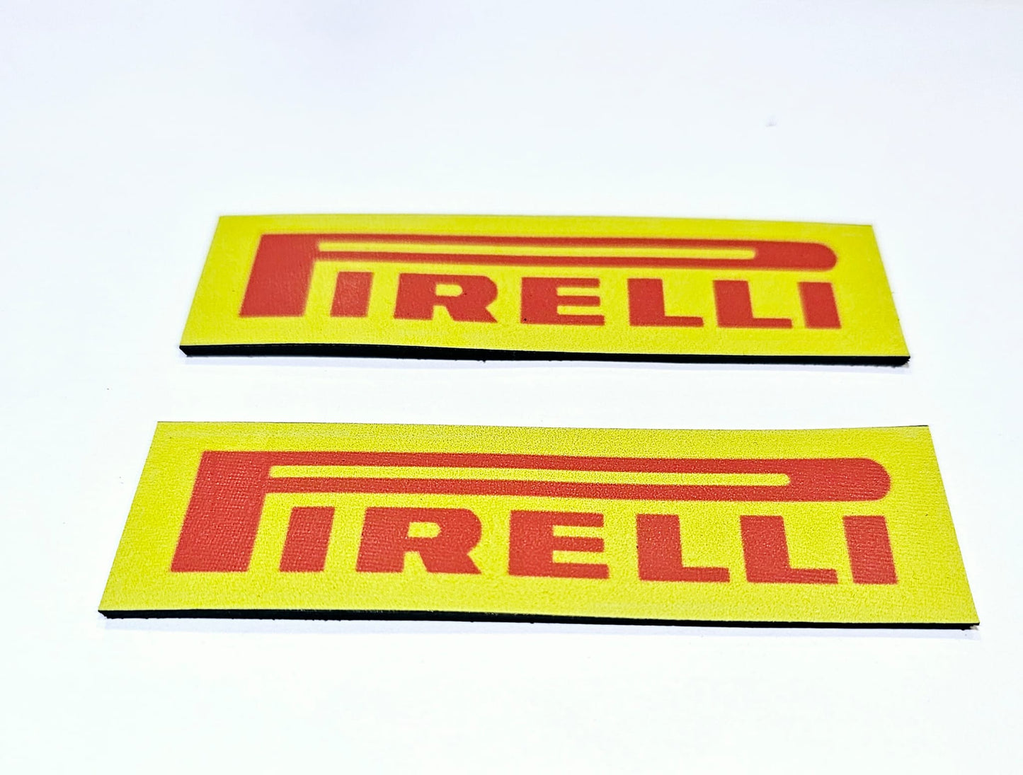 2 x PIRELLI Race Leather Patches - ready to sew