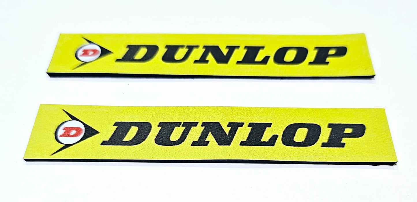 2 x DUNLOP Race Leather Patches - ready to sew
