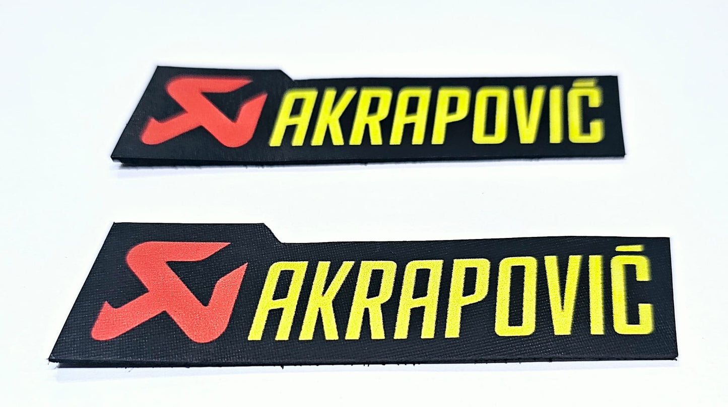 2 x AKRAPOVIĆ Race Leather Patches - ready to sew