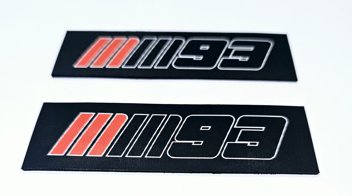 2 x MM93 Race Leather Patches - ready to sew