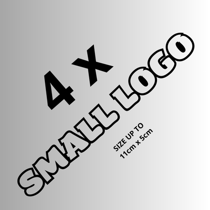 4 x Small personalised logo patches