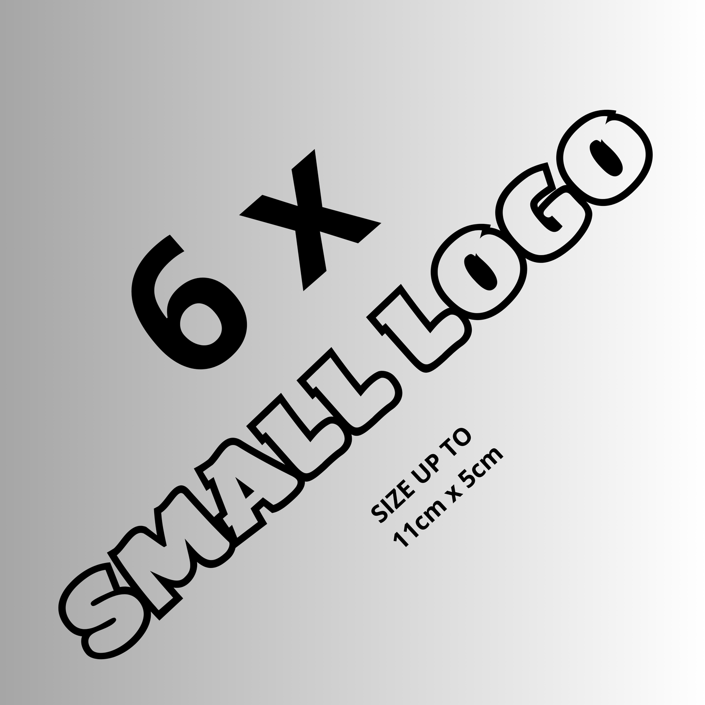 6 x Small personalised logo patches