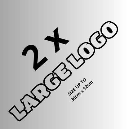 2 x Large personalised logo patches