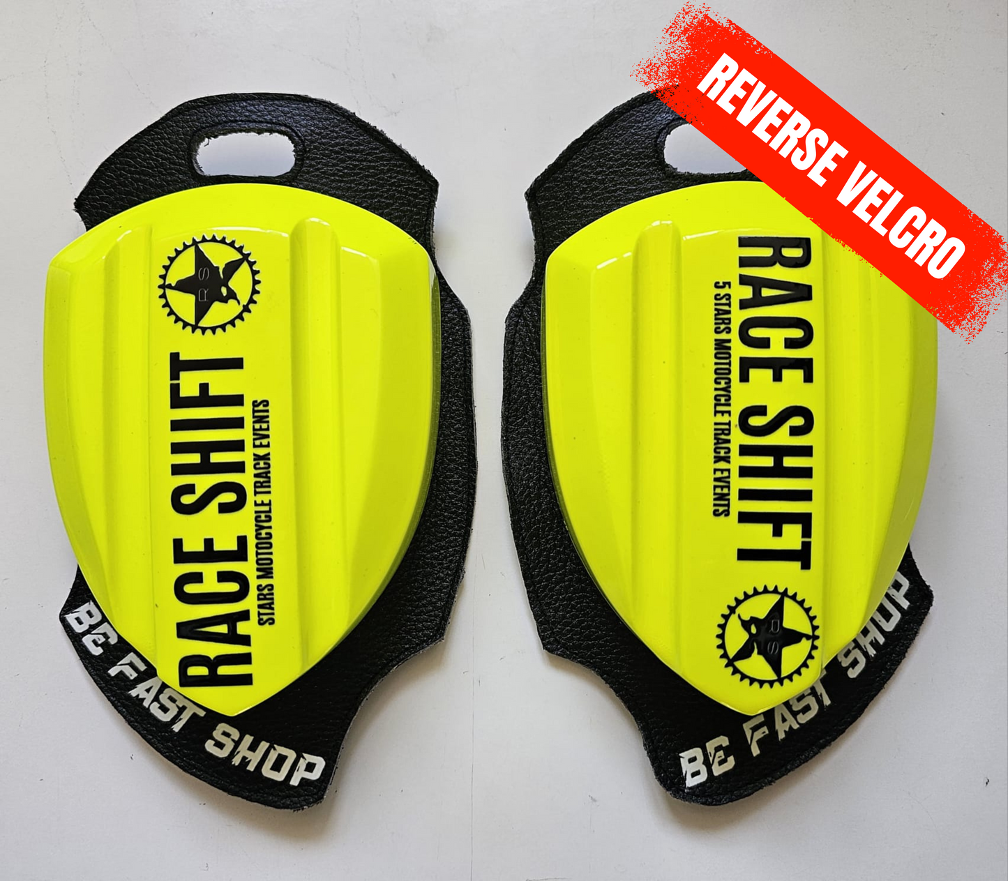 Wooden knee sliders RACE SHIFT  - PRO V2 - LIMITED EDITION (reverse velcro available)