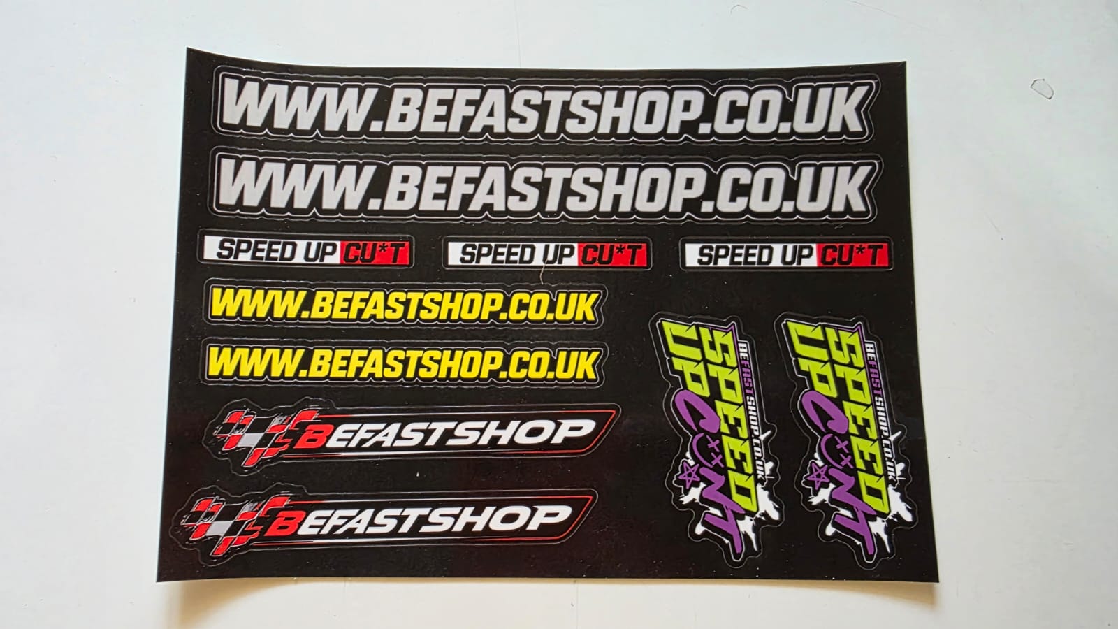 Be Fast Posts BE FAST STICKERS SHEET – BeFastShop UK