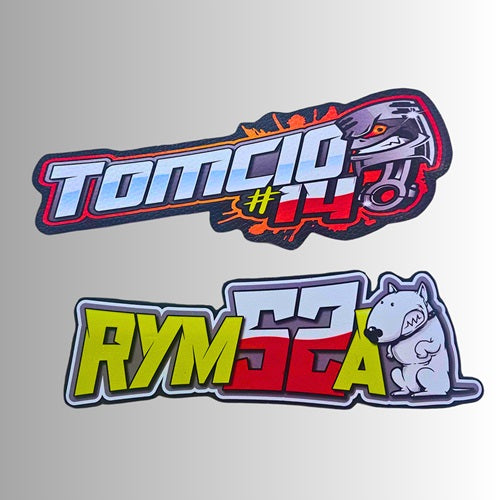 2 x Large personalised logo patches
