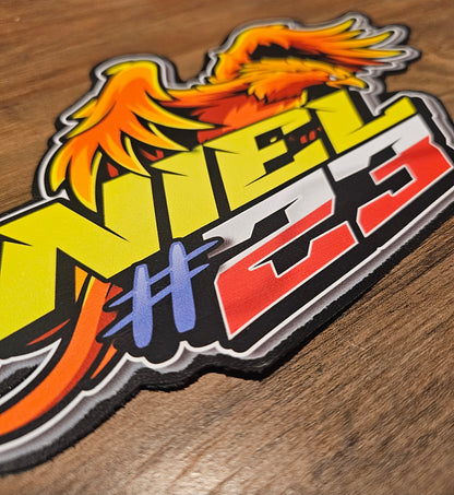 2 x Large personalised logo patches