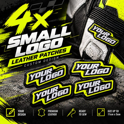 4 x Small personalised logo patches