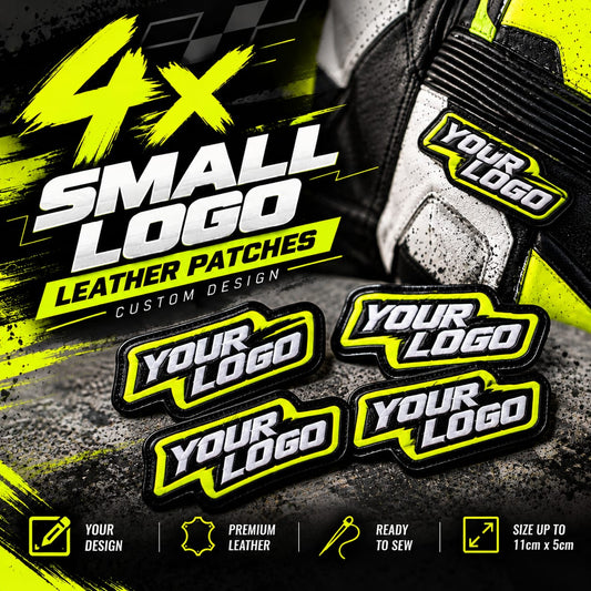 4 x Small personalised logo patches
