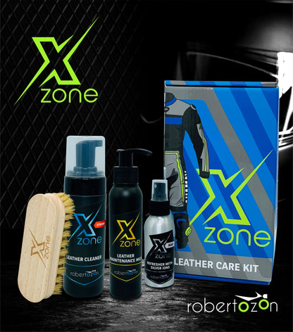 Xzone leather clothing care kit STRONG  + brush + silver ions